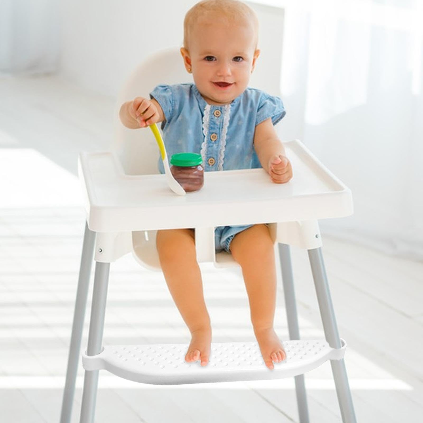 Genérico Reposapiés para Trona - Pedal Antideslizante para Trona De Bebé De Altura Ajustable | Reposapiés para Bebés, Dormitorio para Niños Pequeños, Oficina En Casa, Comida para Bebés