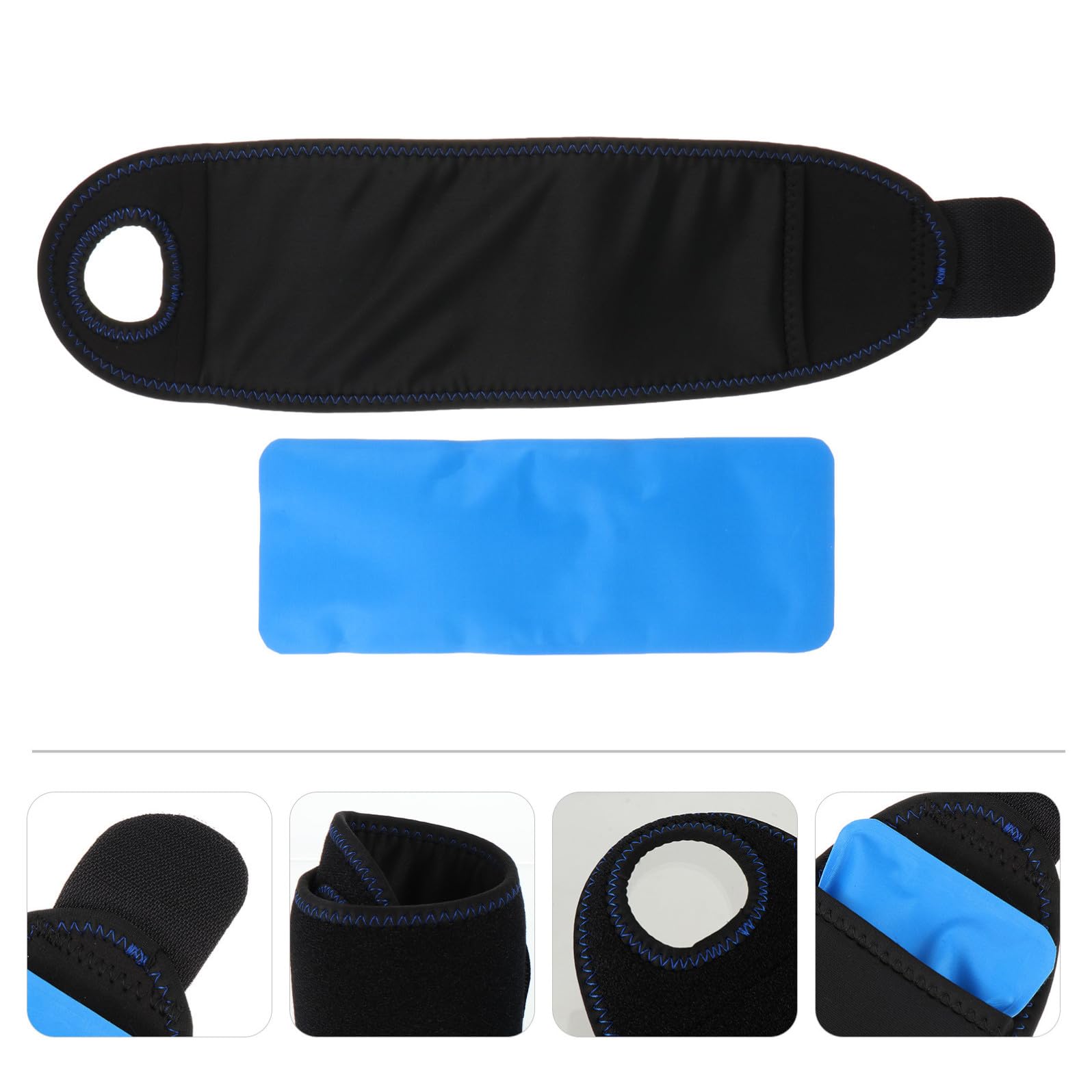 Borsa in Nylon Composito Gel Riutilizzabile 2 con Fascia Versatile per Polsi e Piedi per Infortuni Sportivi