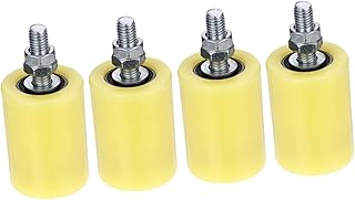 ULTECHNOVO 4pcs Pulley Fence Gate Wheel Ball Bearings Electric Drum Kit Electric Gate Roller Gate Guide Roller Guide Wheels for Nylon Rail Door Wheel Nylon Guiding Wheel Pearlescent The Fence