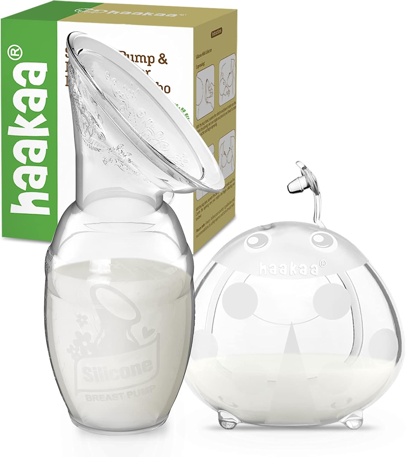 haakaa Ladybug Breast Milk Collector & Manual Breast Pump Combo Breast Shells