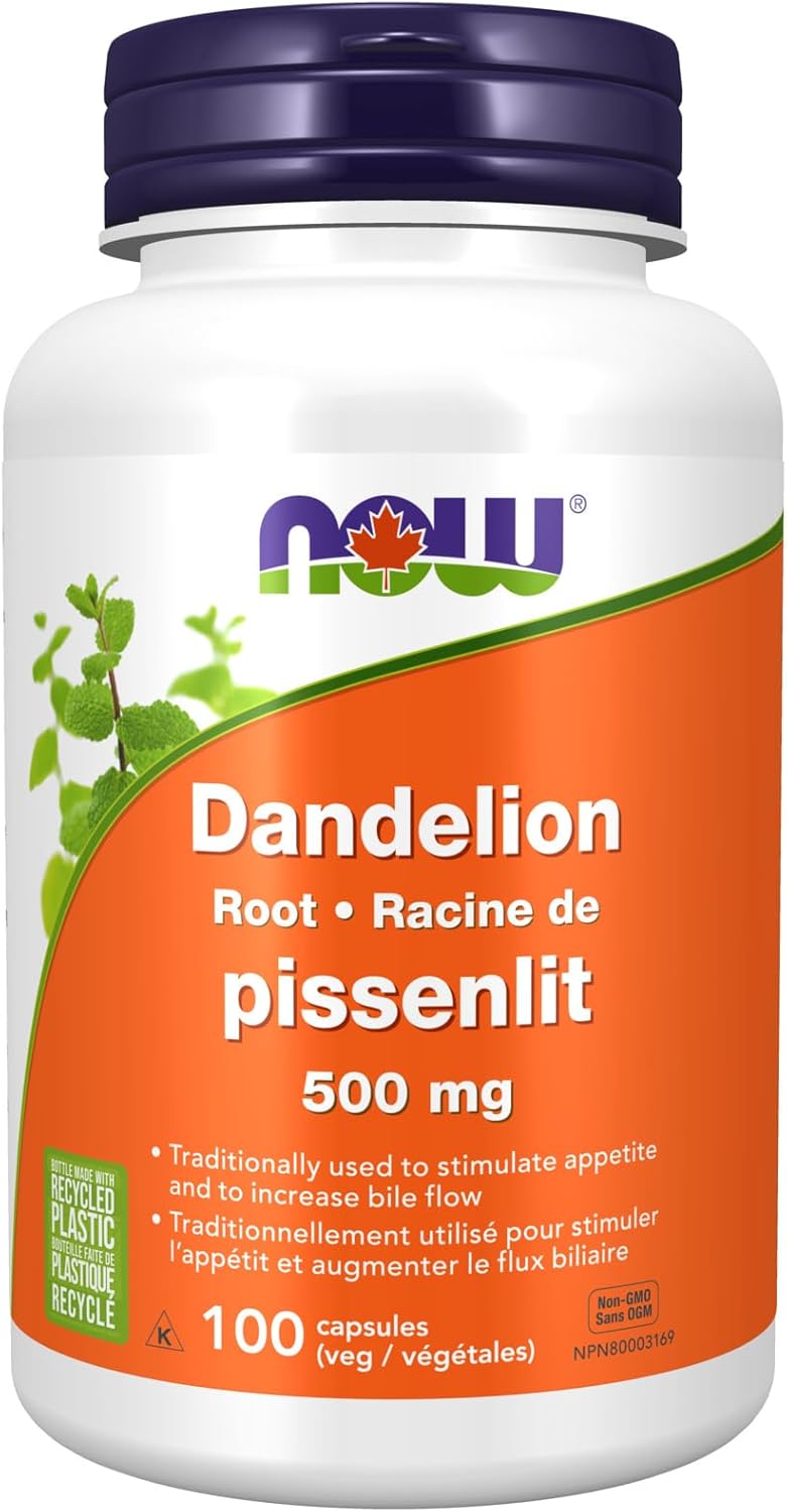 NOW Supplements, Dandelion Root (Taraxacum officinale) 500 mg, Herbal Supplement, 100 Veg Capsules