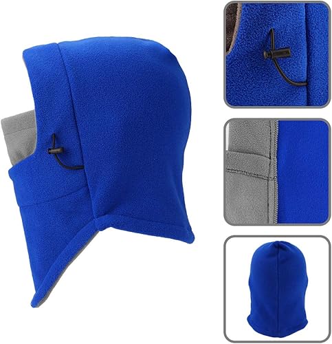 Miniatura 5 de YQXCC - Gorros de invierno para niños. Pasamontañas. Máscara de esquí a prueba de viento, abrigada, ajustable, con forro polar para niños y niñas