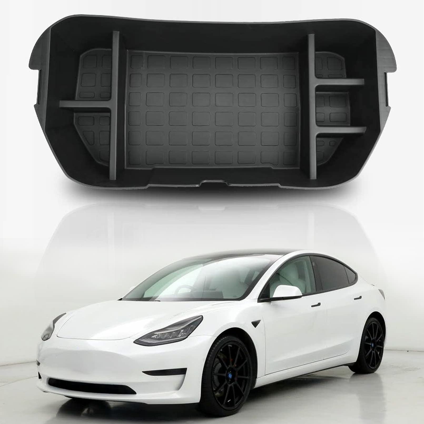 HAPSO Front Trunk Organizer Tray Storage Box Fit for Tesla Model 3 2017-2020 Accessories Front Trunk Mat Storage Box