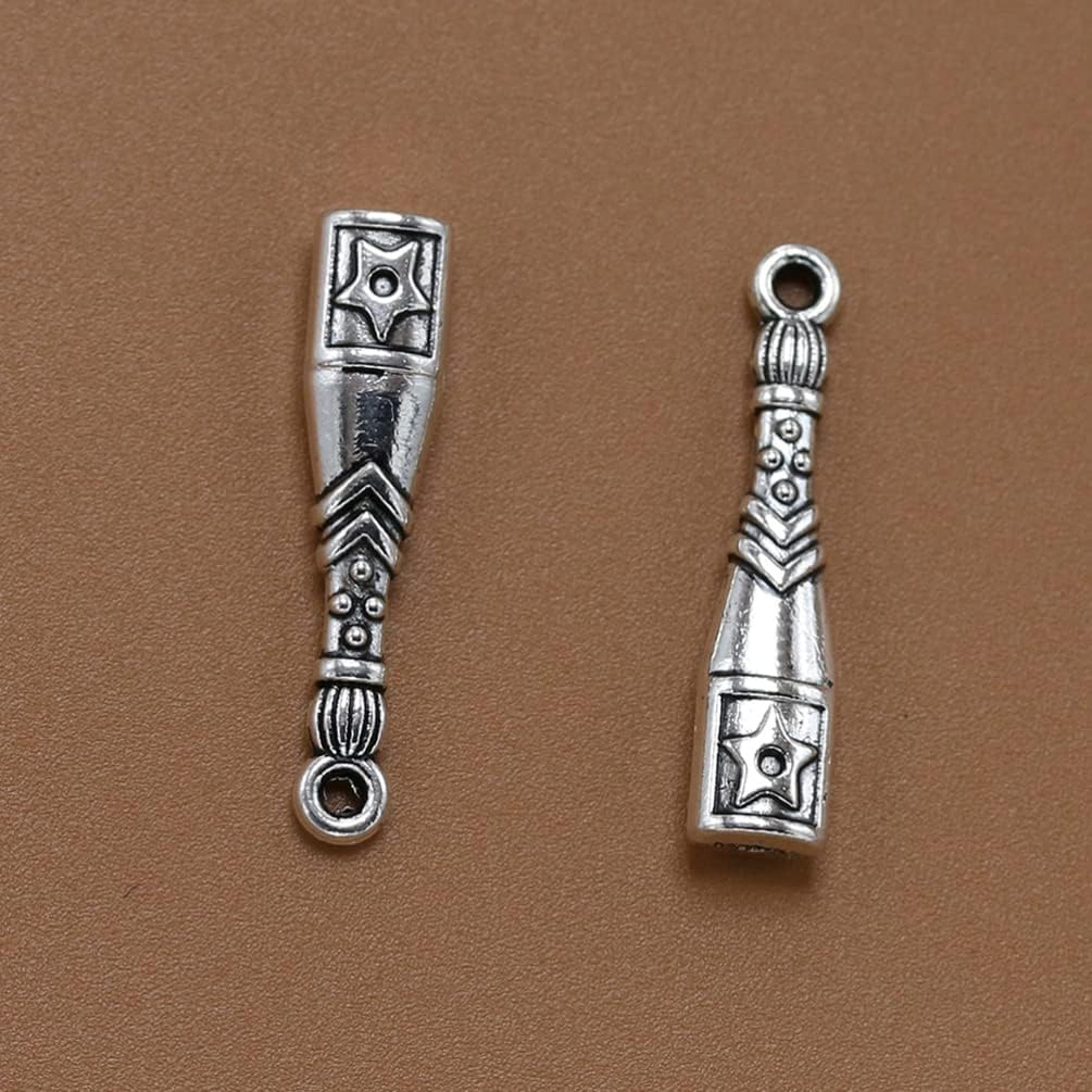 30PCS Wine Bottle Charm Bottle Pendants Beer Charm Alloy Jewelry Pendants for Bracelet Necklace Jewelry Making Necklace Earrings Accessories - Image 7