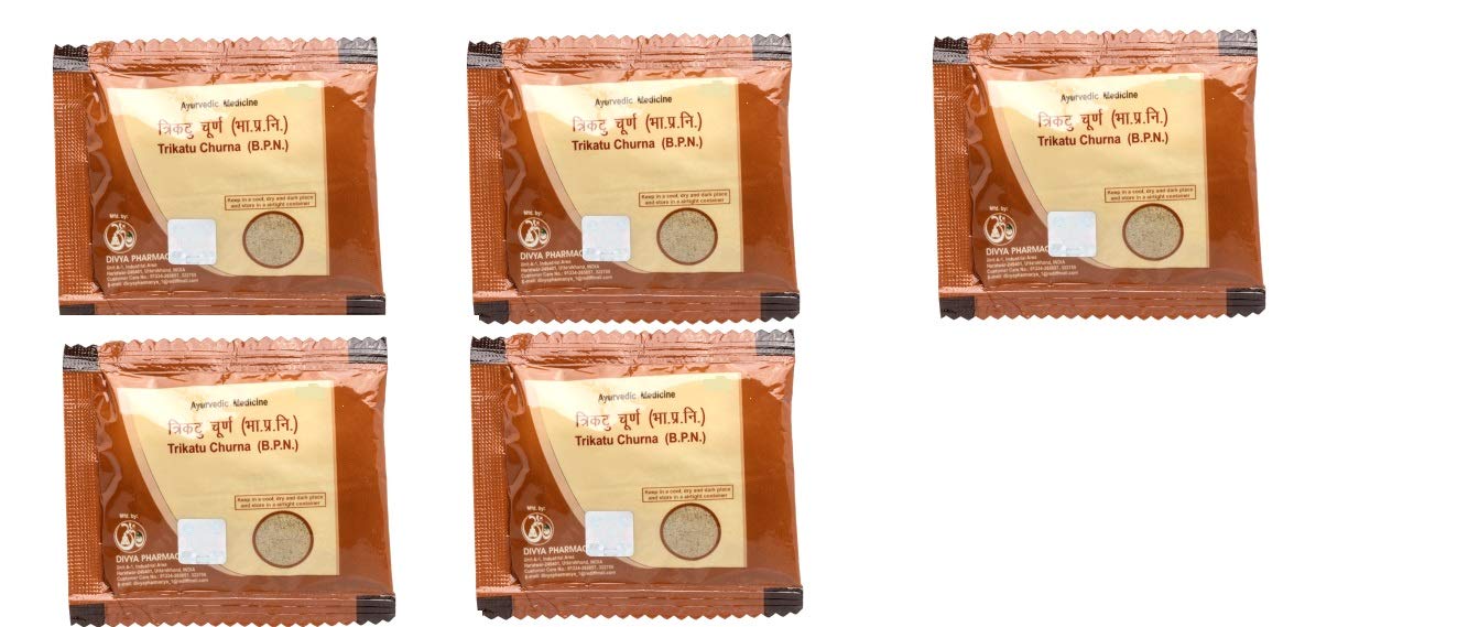 DIVYA TRIKATU CHURNA 25GM PACK OF 5(25 GM X 5 PACKET)