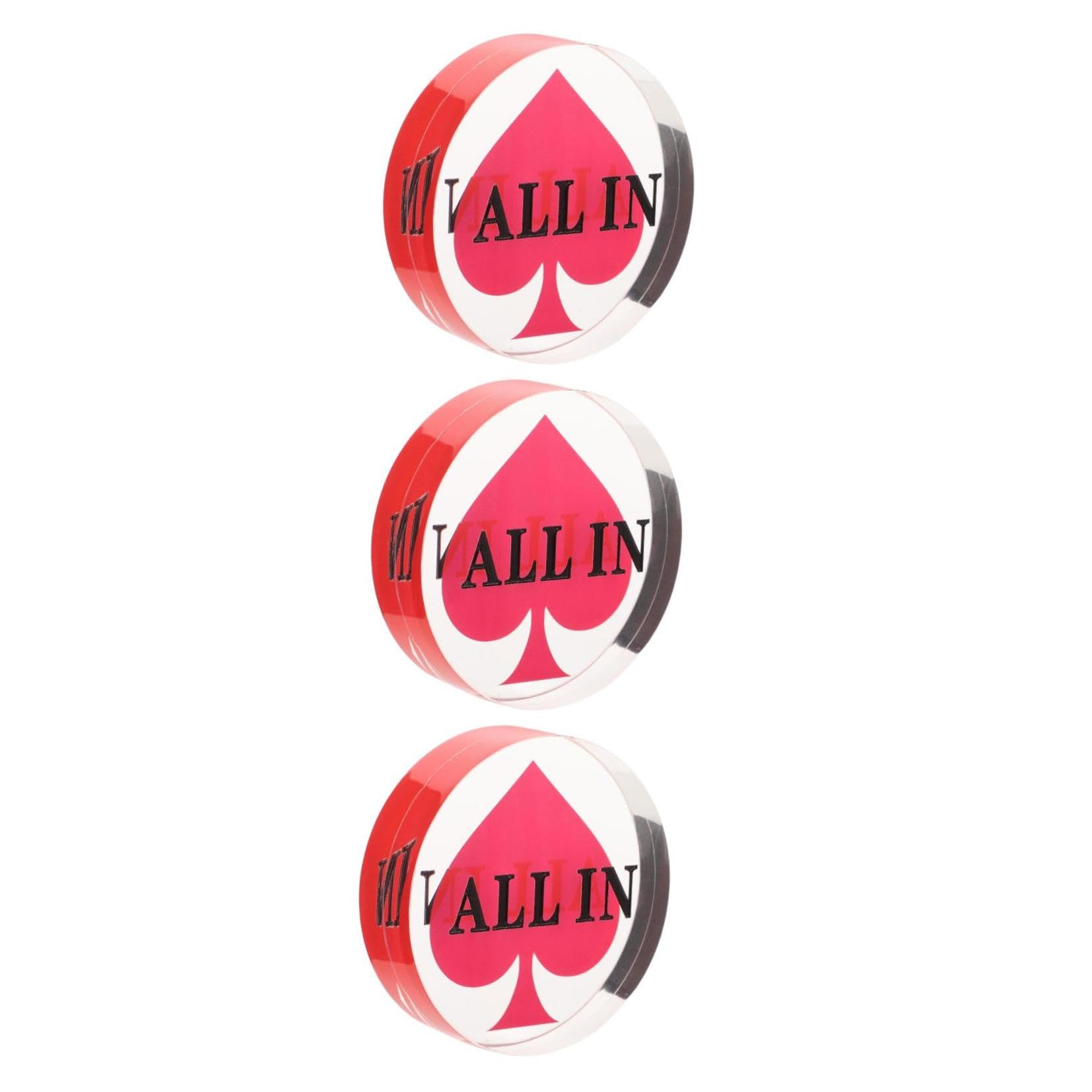 Toyvian 3pezzi Pulsante Dealer Acrilico Per Poker Accessorio Per Gioco Di Carte e Riutilizzabile Per e Giochi Da Tavolo Design Elegante e Funzionale