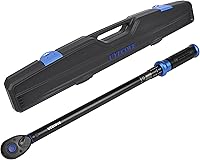 UYECOVE 1/2-Inch Drive Click Torque Wrench 25-250 Ft-Lb ±3% Accuracy Dual-Direction Professional Blue