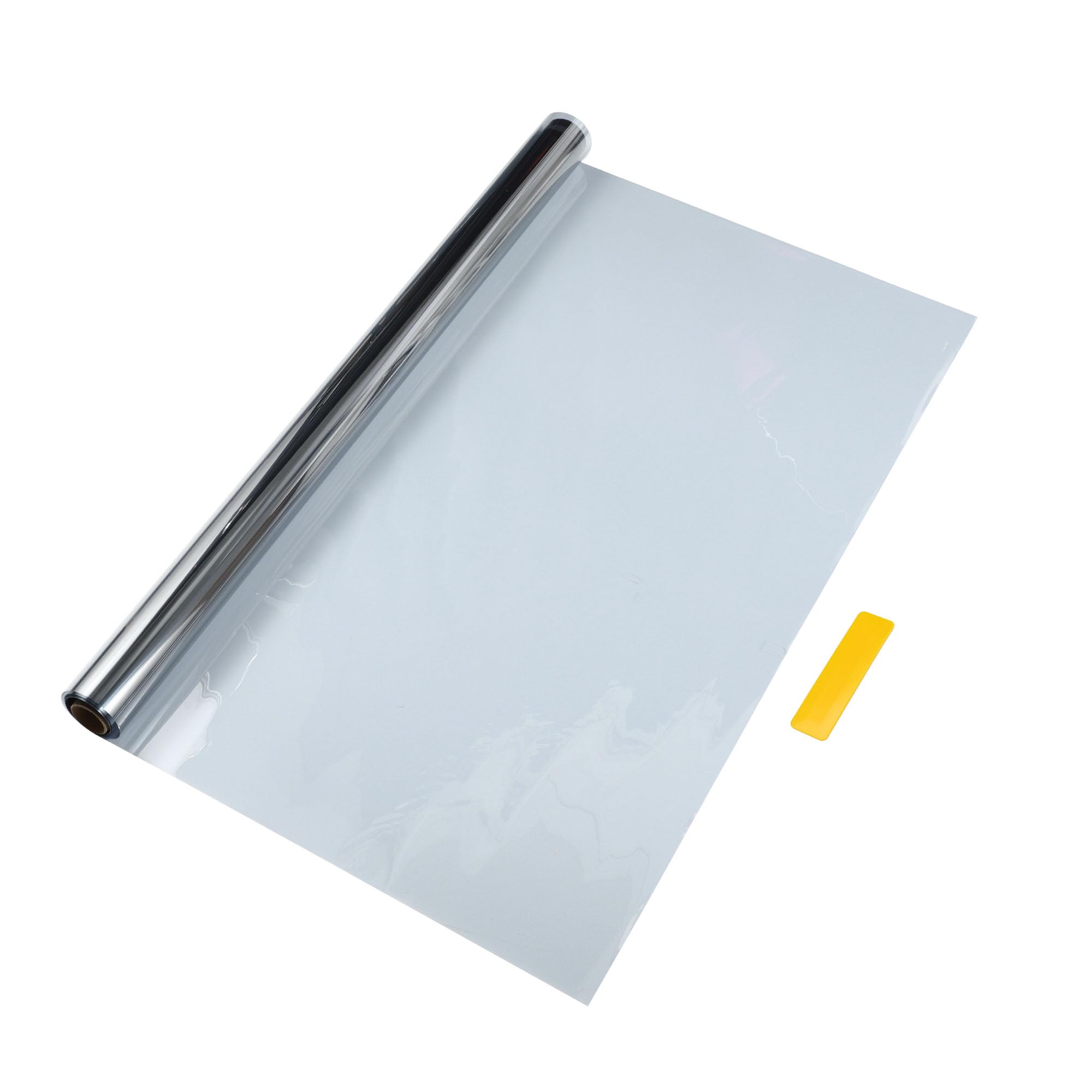 Film teinté nano en céramique VLT 60% anti-UV pour vitres de voiture 6,1x61 cm argenté