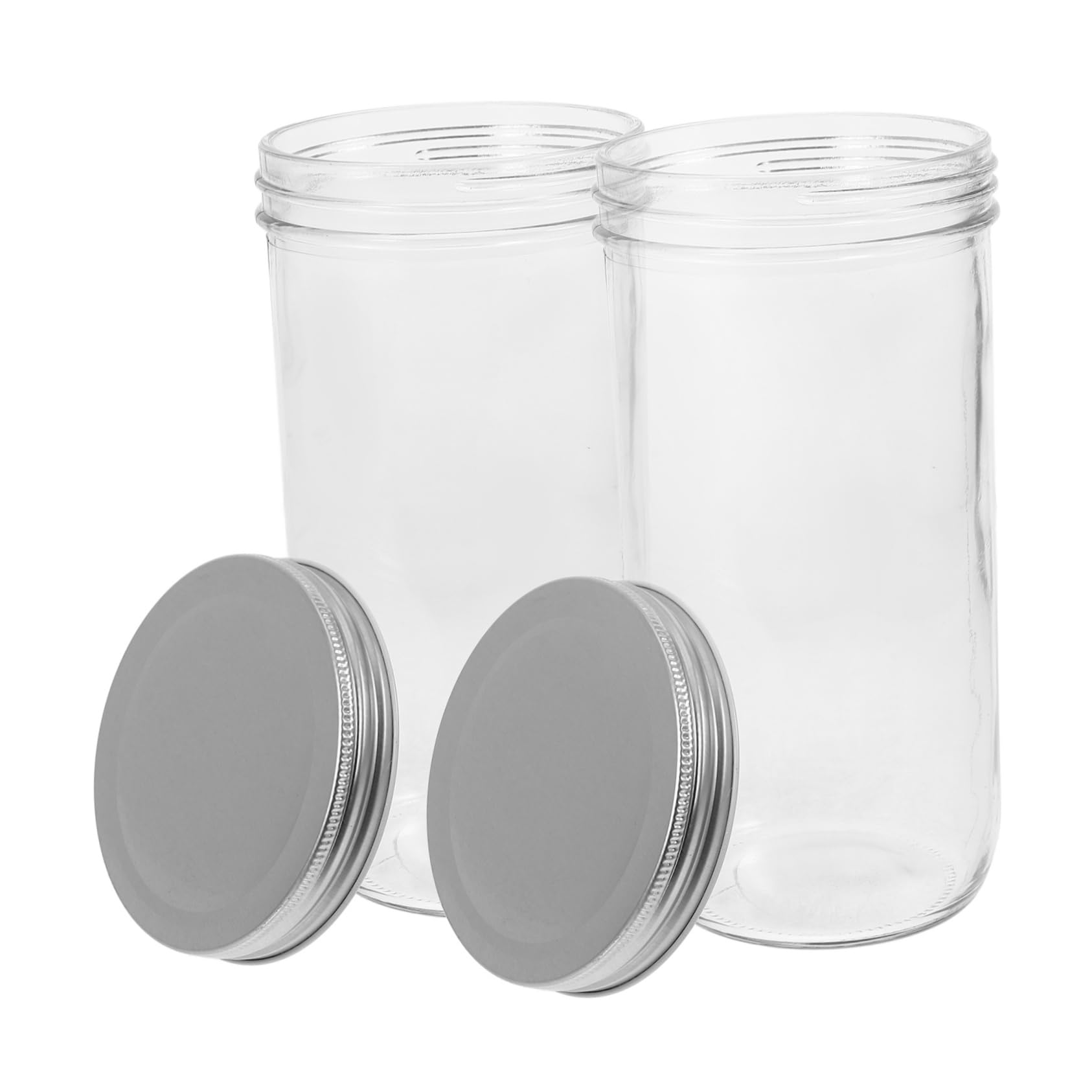 PRETYZOOM 2pcs Storage Tank Jam Dispensers Household Dispensers Jam Containers Spice Dispensers Jars for Home Household Pots Glass Containers Mason Jars Jam Pots With Lid Containers