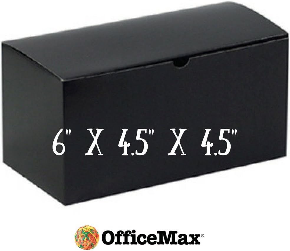 6" x 4.5" x 4.5", Glossy Black (100 Piece Case) (Gloss Black)