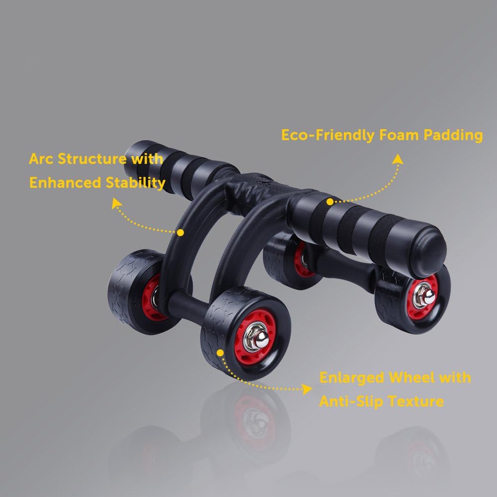 KANSOON Ab Roller Wheel Exercise Equipment - 3/4 Ab Wheel Innovative Ergonomic Abdominal Roller Ab Workout Equipment - Ab Roller for Home Gym - Ab Machine for Ab Trainer -Abs Roller with Knee Pad
