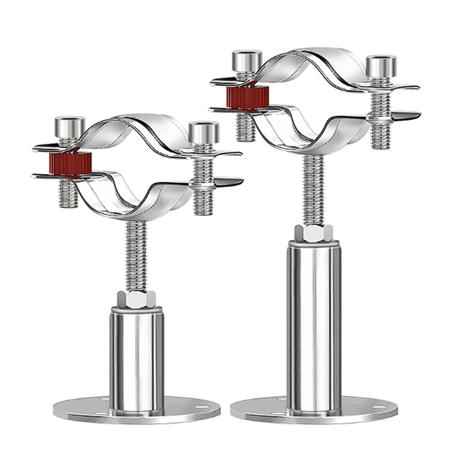 Esmen Uae One Color 304 Stainless Steel Pipe Clamps, 2 Sets Adjustable Pipe Clips Brackets For Ppr Water Pipes, 30-50Mm Adjustment Range Tube Fittings(Φ25-27)