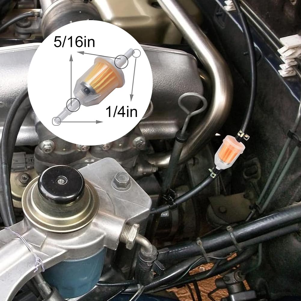 Filtro Carburante Universale Per Moto – A 90°, 1/4 Di Pollice (6mm), Adatto A Tubi In Linea - Foto 2