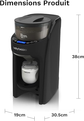 Baby Brezza Formula Pro Advanced Noir All Black - Préparateur de Biberons instantané et automatique, dose et mélange l'eau chaude et la poudre de Lait par simple pression d'un bouton - 9