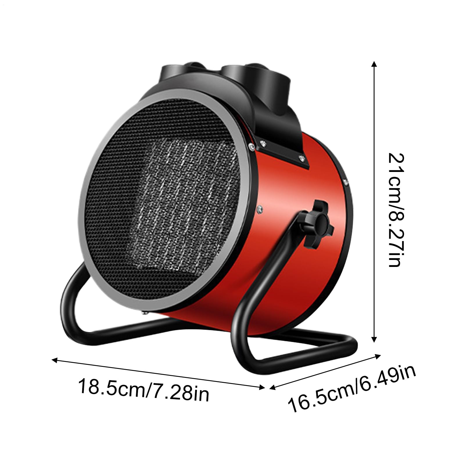 Riscaldatore elettrico in ceramica ventola di riscaldamento sicura e veloce | Ventilatore portatile per interni esterni scrivania campeggio camera da letto garage tenda da pavimento