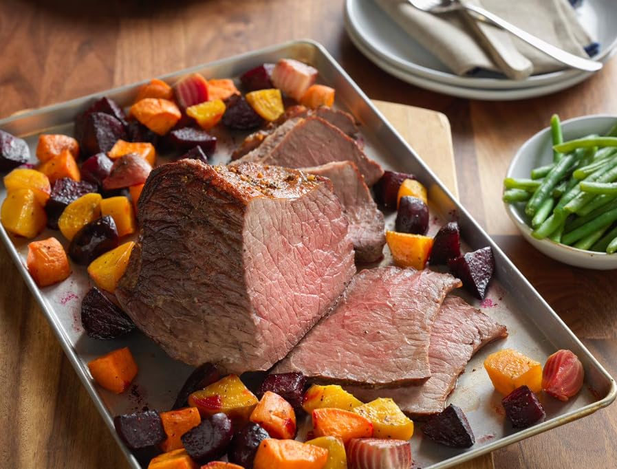 Florida Aged Angus Beef Boneless Bottom Round Roast Perfect for use in slow cookers to create a delicious and tender pot roast 24g protein per serving 4 Pound