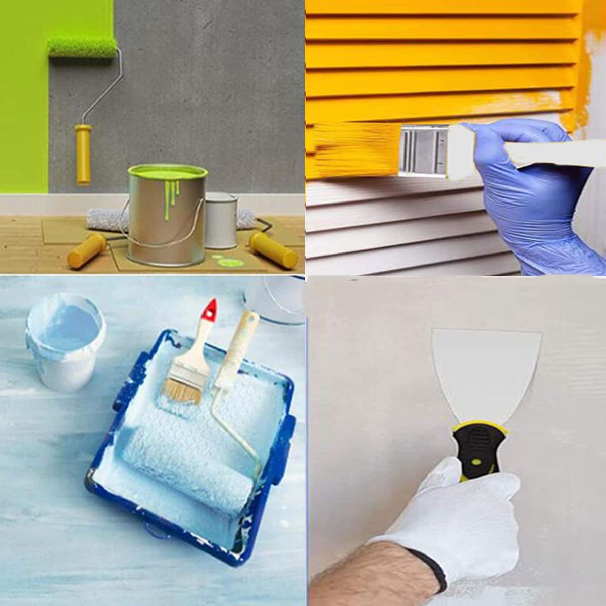Juego De Rodillos De Pintura, Marco De Rodillo De Pintura De 9 Pulgadas, Juego De Rodillos De Pintura para Paredes, Rodillos De Pintura De 9 Y 4 Pulgadas para Habitación, Hogar, Oficina