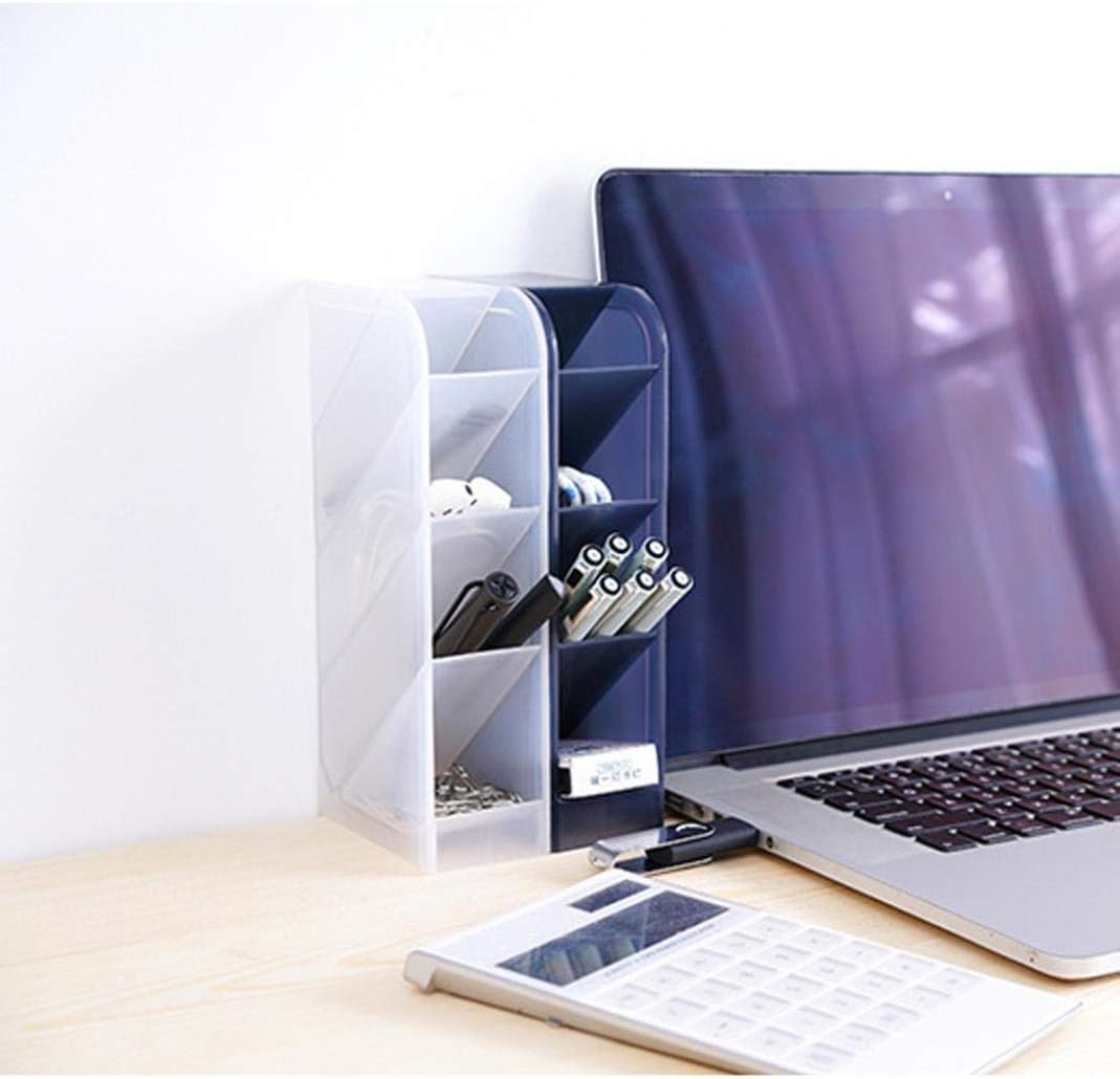 Small Desk Organizer- Pen Organizer Storage Cute Desk Pencil Markers Holder Storage Box Set Multi-Functional Stationary Desktop Cup Organizers for Home RoomOfficeSchool Art Supply, White, 19144cm : Office Products