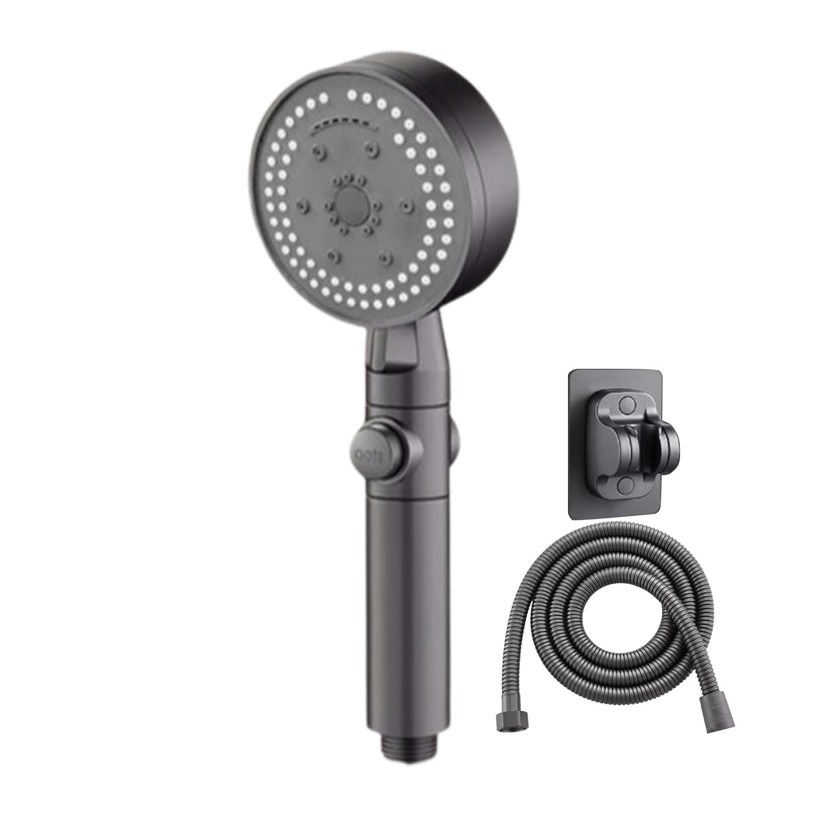 SWENEEN Handheld Showermultifunctional Hand Shower,High Pressure Hand Shower With 8 Modes And Base With Non-Clogging Nozzle For Home,Hotel,With Swivel Spray Function,Grey