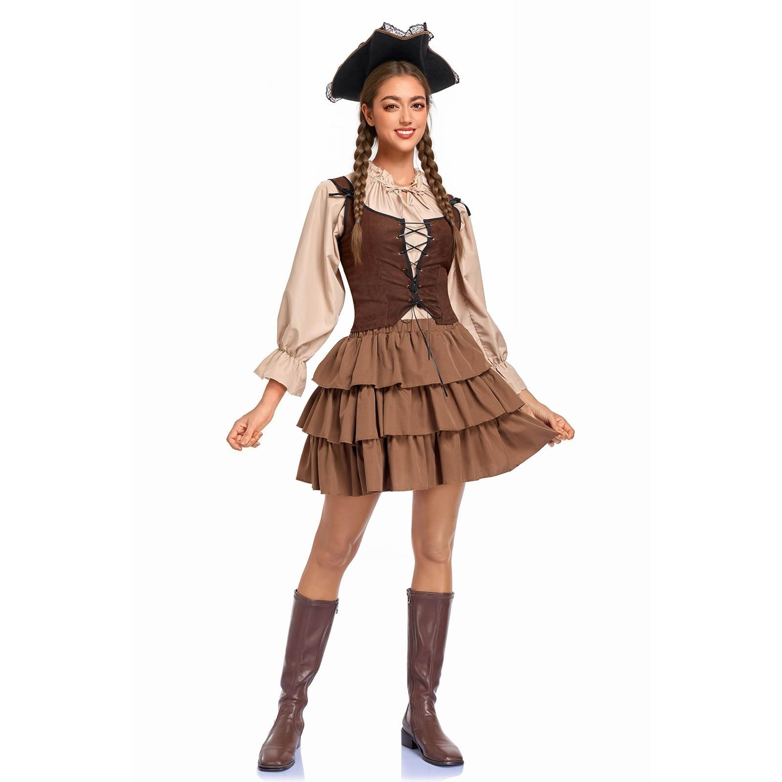 MaNMaNing Oberteil für Damen als Kostüm für Feste Freizeit und Feiern im modernen Schnitt aus weichem Stoff mit guter Passform