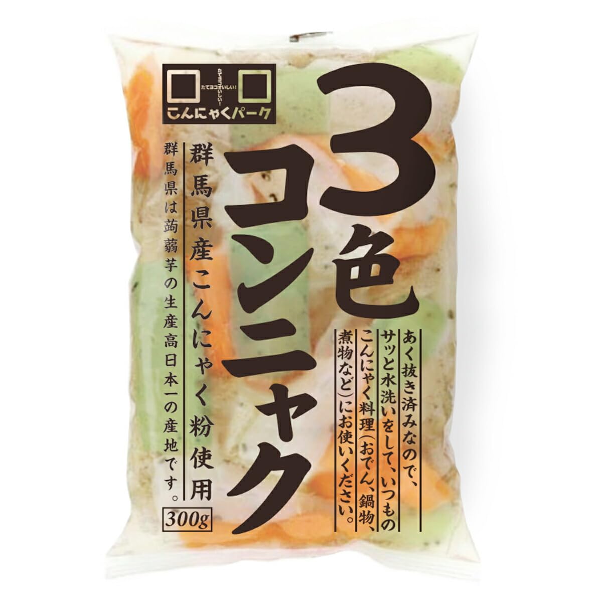 こんにゃく Amazon.co.jp: こんにゃくパーク こんにゃく 3色コンニャク 300g×15袋
