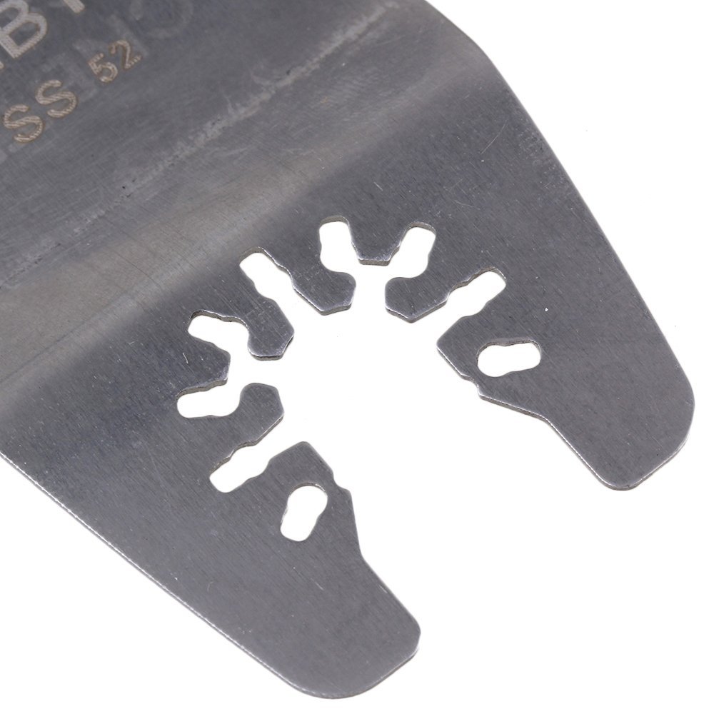 plata 52 MM de Ancho Acero Inoxidable oscilante herramienta liberación rápida Flexible cuchilla para rasqueta (Multi Tool Set de 20