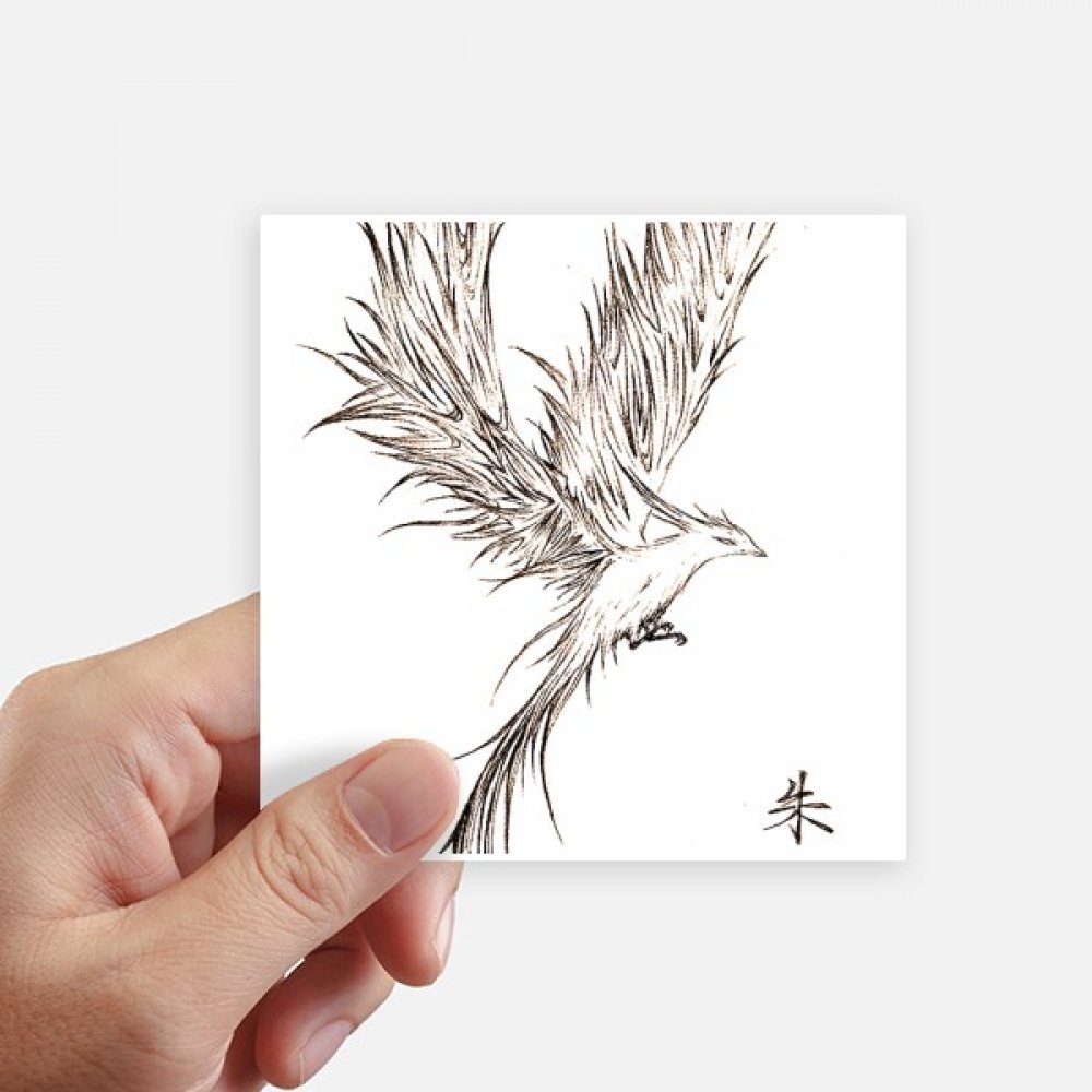 Autocollants oiseau fushicho sketch fuying 10cm DIYthinker peinture rosefinch 8pcs