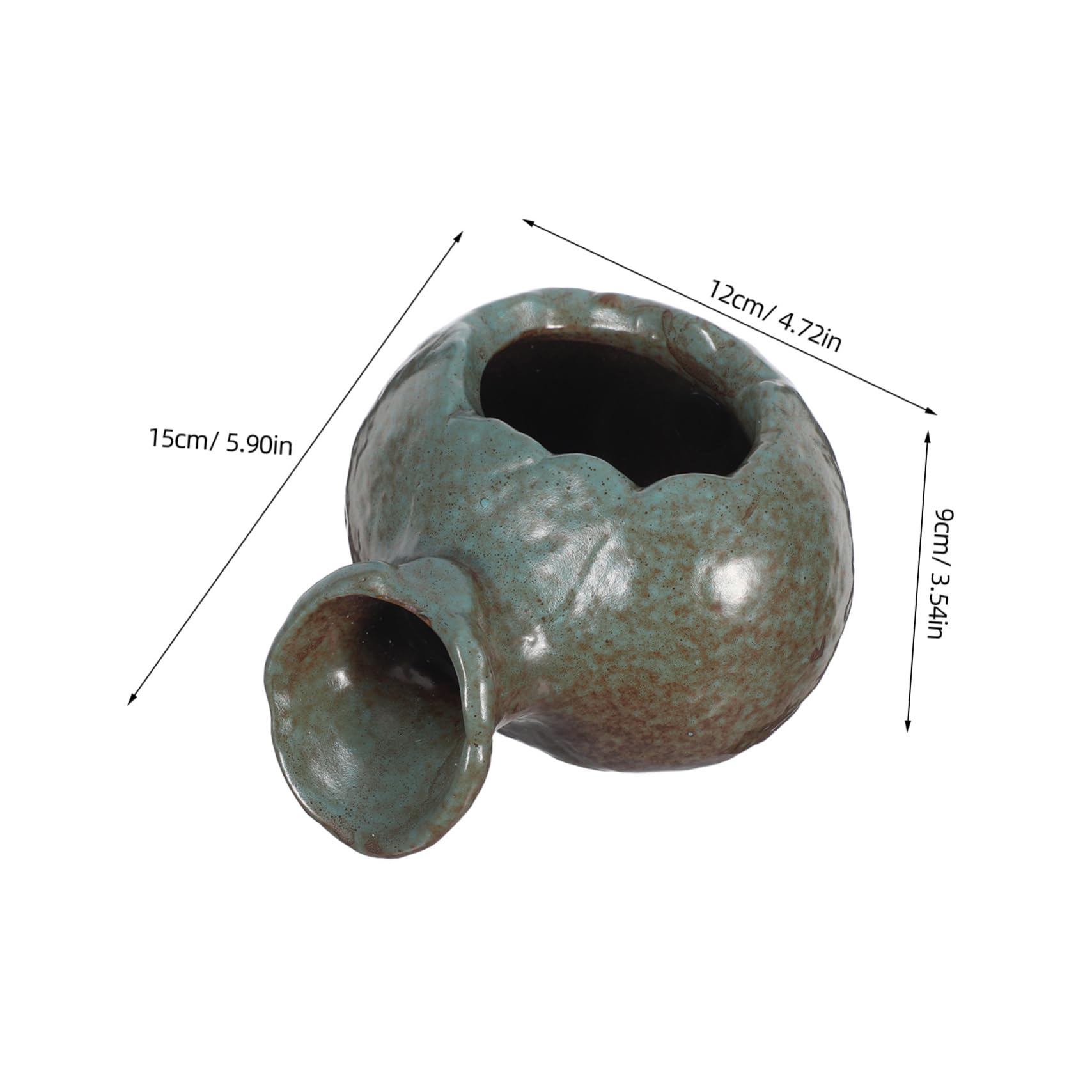 Vaso in Ceramica per Acquario Decorazione da Giardino Zen Circolazione Acqua per Vasche per Pesci Giochi d Acqua e Terrari Interni per Decorazione di Casa e Giardino