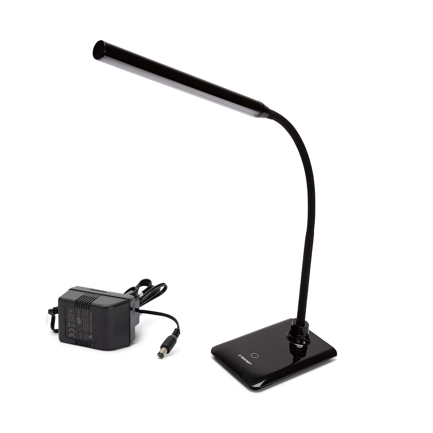 Velamp Stolik LED, 510 lm (6 W) ochrona oczu, regulowane ramię, ściemniany, przełącznik dotykowy, lampa do nauki, dom, czytanie, biurko, 6 W, czarny