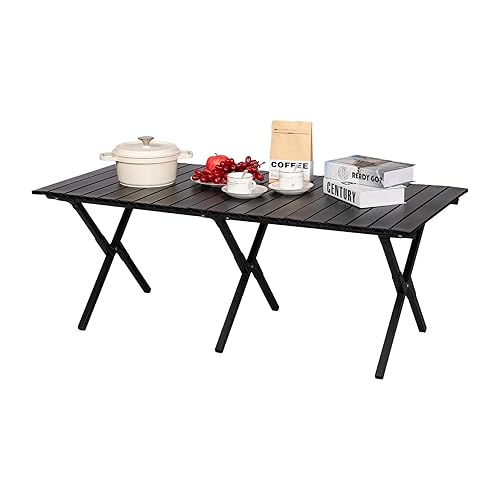 Table de Camping Pliante 119 x 58 cm, Table Pliante