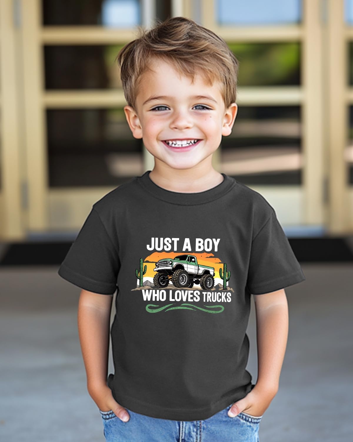 Habudda Toddler Boy Shirts Car T-Shirt for Boys Truck Graphic Tees Little Kids Summer Short Sleeve Cotton Tops 2T 3T 4T-8Y - Image 2