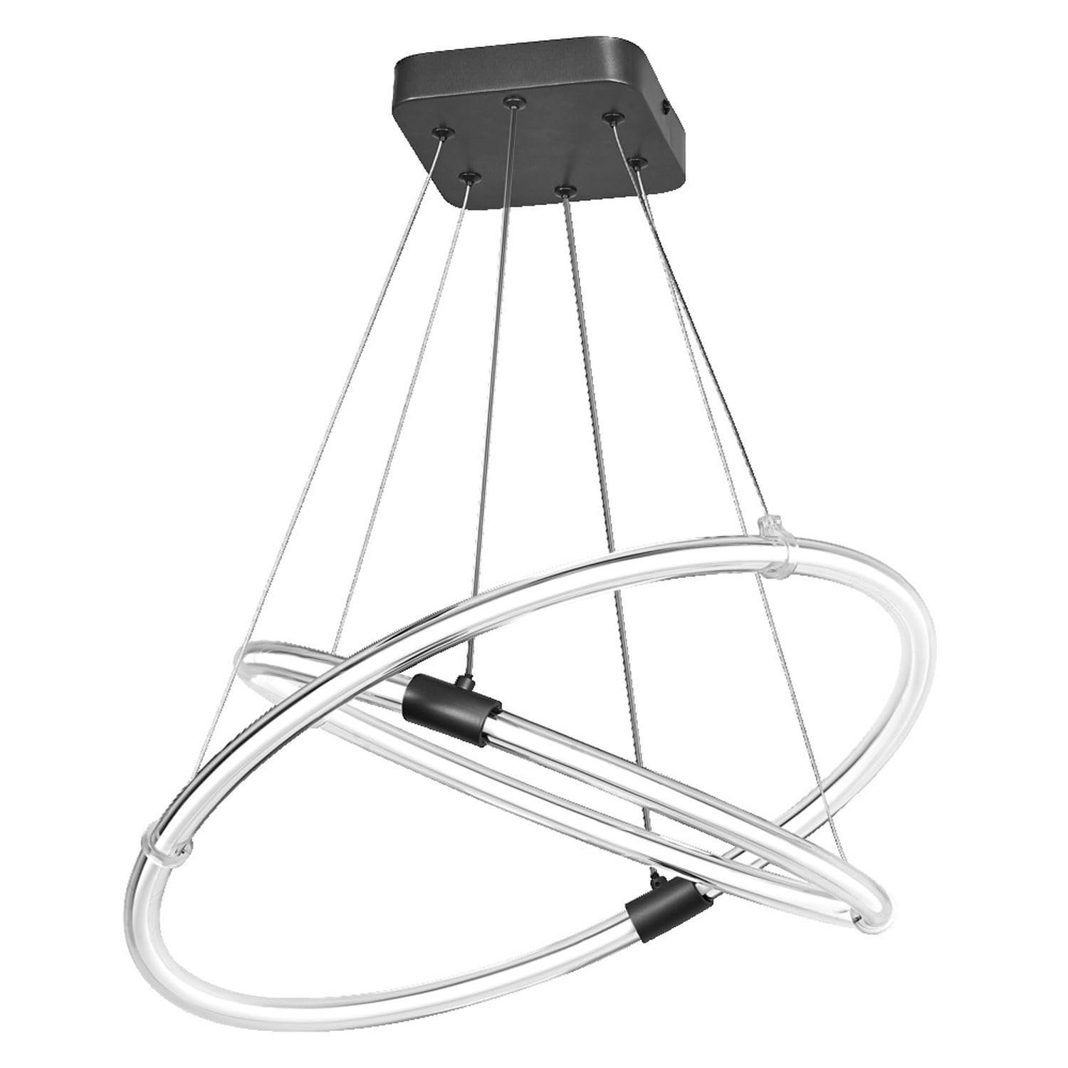 Osram LECVANCE Decor Celestio Lampada a sospensione in policarbonato curvo con LED e design a filamento, 21 W, 2400 lm, 3000 K, 830 bianco caldo, dimmerabile, grigio scuro, plastica (PC), IP20