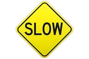 Slow Sign - Aluminum Reflective Signs for Traffic - Rust-Free, UV and Weather Proof