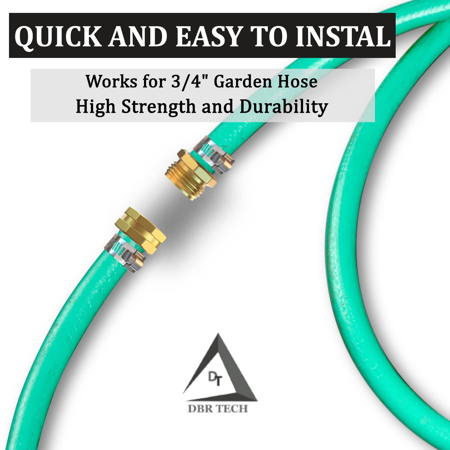 Heavy Duty Hose Repair Kit, 3/4 Inch Male Female Water