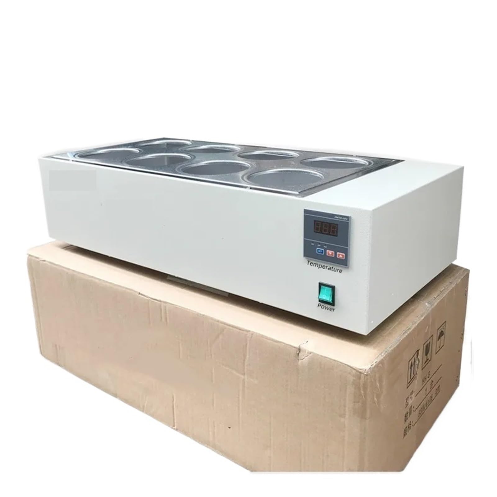 Baño María de laboratorio, Baño de agua con termostato digital for baño de agua, caldera de calentamiento de temperatura constante, tanque de ocho orificios, capacidad de 28 l