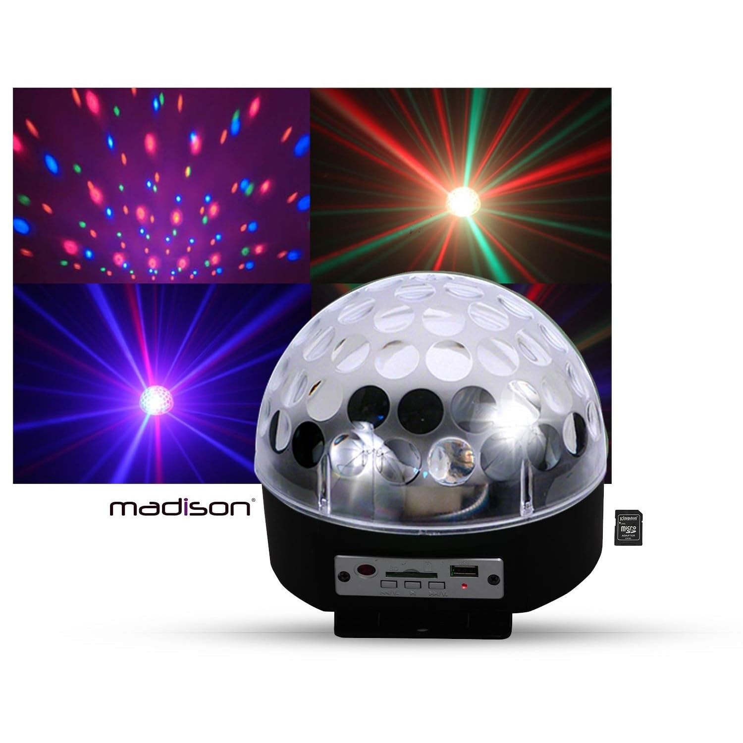 Boule lumineuse ASTRO4 LED RVB HP intégrés SD/USB