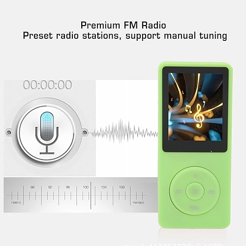 Miniatura 5 de Reproductor de MP3MP4, reproductor de música con capacidad de memoria de 8 GB, MP3 portátil de alta fidelidad sin pérdidas con pantalla de 1.8
