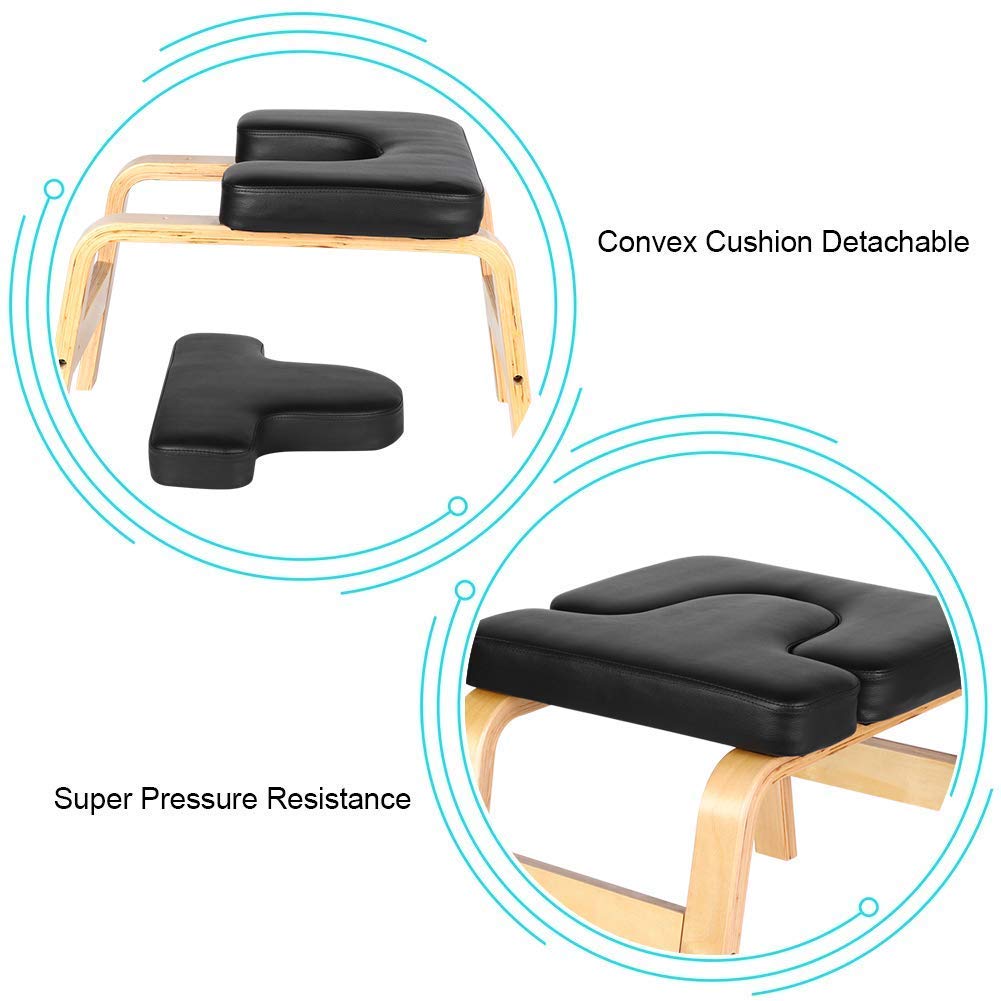 Kopfstandhocker, Yoga Kopfstand Hocker Safe Kopfstandstuhl Trainingsstuhl Chair Bank Stuhl mit PU Auflagen für Ermüdung Entlasten und Körper Bauen Fitnessstudio