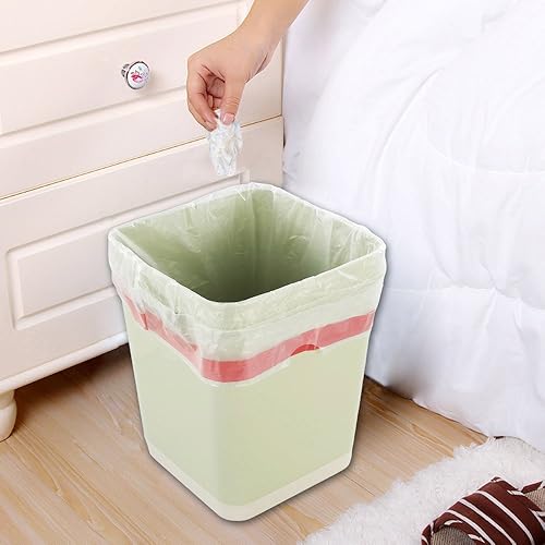 Miniatura 5 de Pekky Bolsas de basura pequeñas con cordón de 3 galones, transparentes (120 unidades3 rollos)