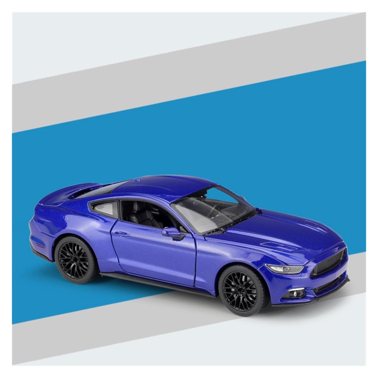 BANKOTO Diecast Car 1:24 For Ford For Mustang For GT 2015 Alloy Metal Diecast Model Car Collections Collectible Model(Blue)