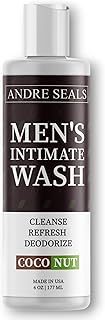 Intimate Wash for Men - Eliminates Odors, pH Balance, Smothes, Refreshes | Ballwash for Men | Rich Lather Maintains Hygiene - Coconut Lime Scent