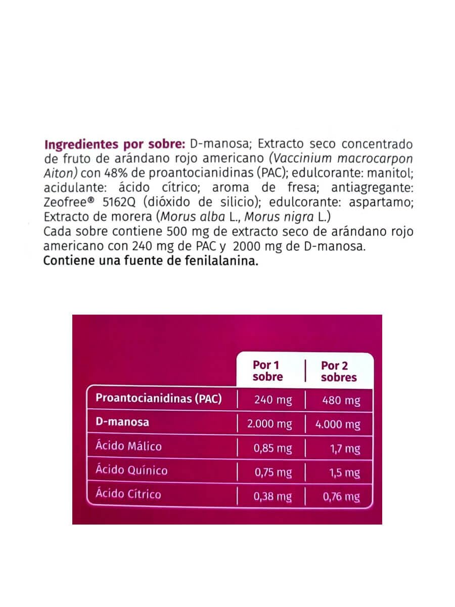 Cysticlean 240 Mg. D-Manosa 30 Sobres Para2, Arándano Rojo Americano, Negro