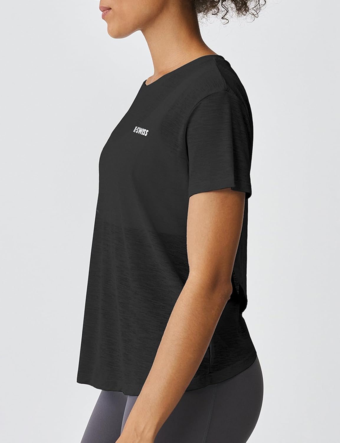 K-Swiss Women's Open Back Workout Tops - Sheer Lightweight Yoga Athletic Gym Cover Up Loose Fit Shirt