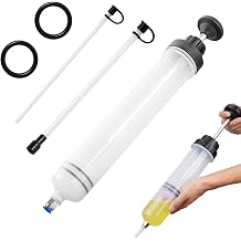 AUTUUCKEE Oil Extractor, Oil Suction Pump, Manual Extraction and Filling Pump, Fluid Extractor Multi-Purpose Oil Extractor with 500CC, Automotive Oil ExtractorClear+Black