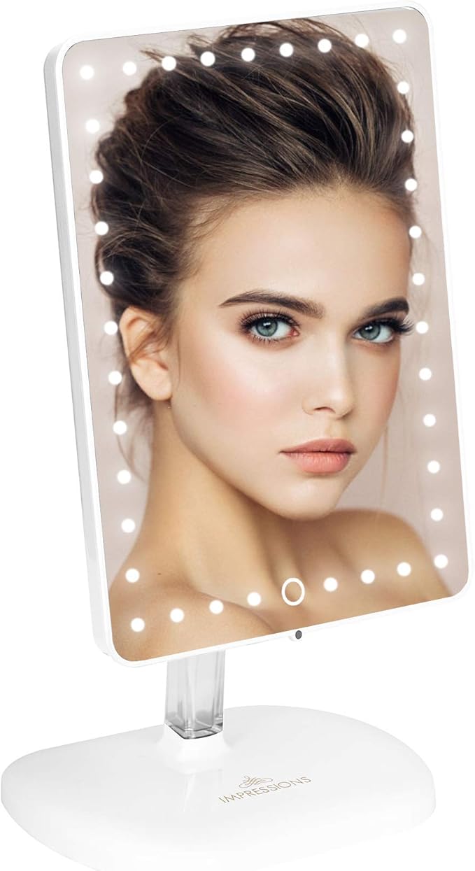 Impressions Vanity Touch Pro Makeup Mirror with LED Lights and Speaker, 360
