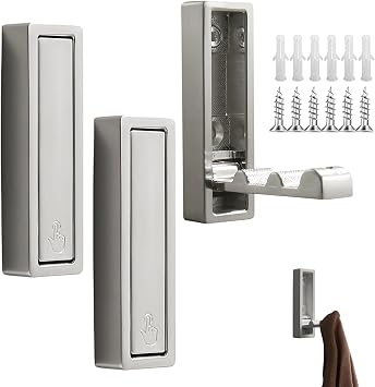 3 PCS Foldable Wall Hook for Hanging, Heavy Duty Folding Coat Hooks