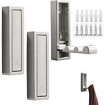 3 PCS Foldable Wall Hook, Heavy Duty Folding Coat Hooks Folding Wall Hook Mount Closet Hooks Flip Down Hooks for Hanging Towels Hats Keys Coats