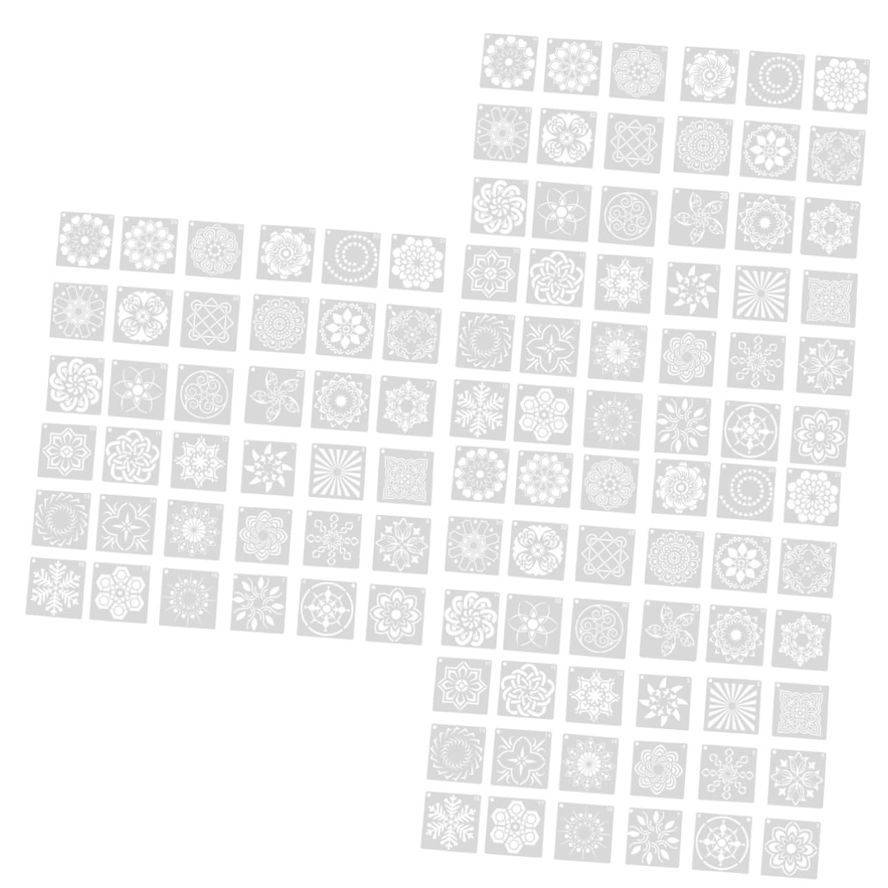 TEHAUX 3 Ensembles Pochoirs Mandala Créatifs Plastique Pour Peinture Murale Décoration Diy Découpés Pour Projets Artistiques Artisanaux 36 Pièces * 3