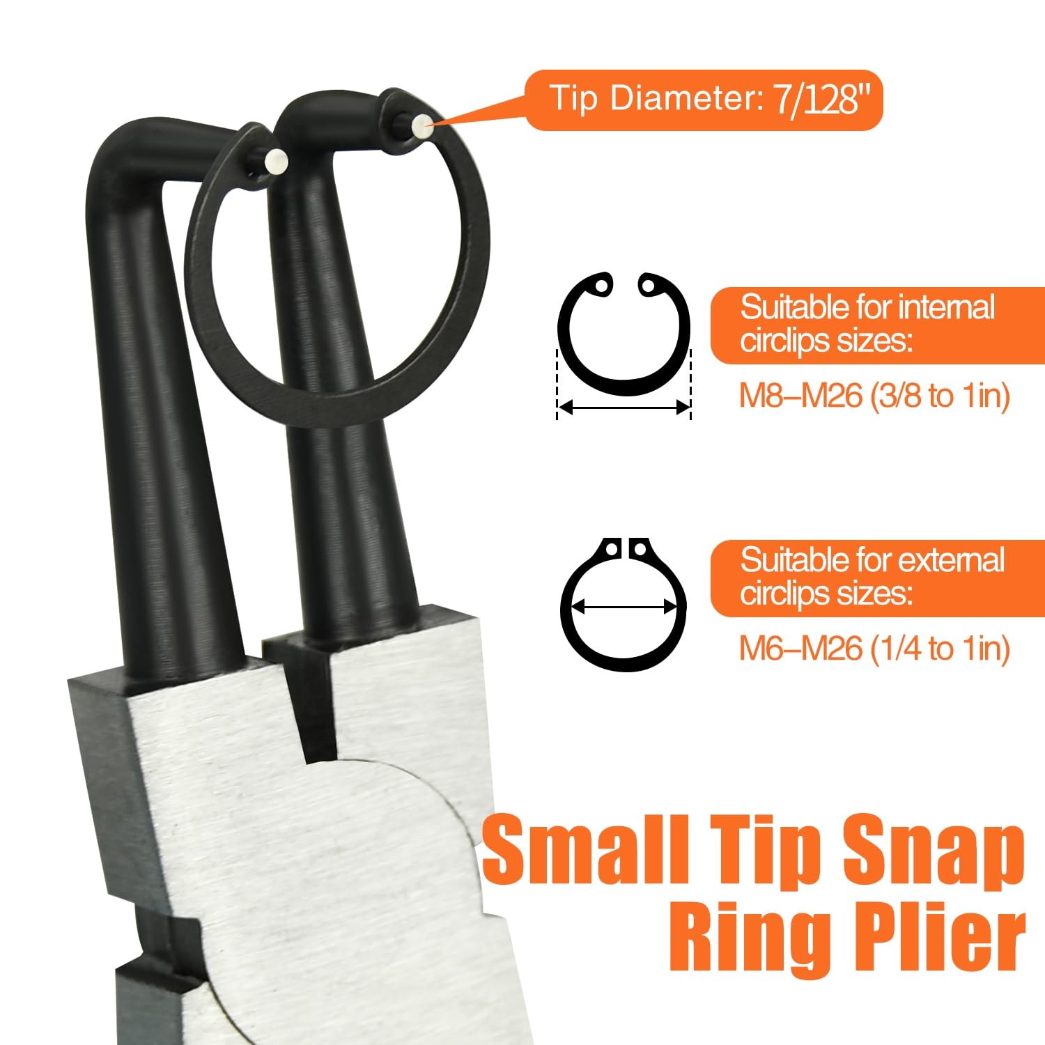 Snap Ring Pliers Set - 4 Pcs Small Tip Pliers -3