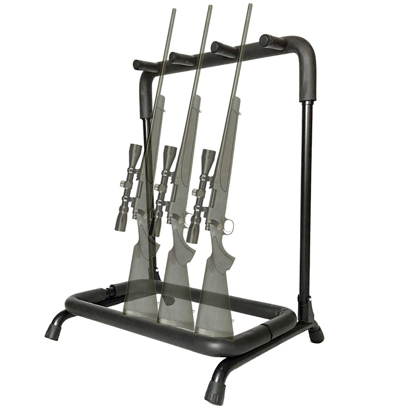 Vertikaler Gewehrständerhalter, Gitarrenständer mit Schwamm, zuverlässige Pufferung, Stabiler Waffenschaft, Langwaffenständer for die meisten Karabiner und Gewehre(3 Head)